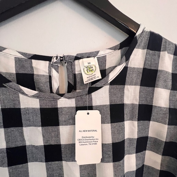This & That Sleeveless Black/White Gingham Dress - NEW W/TAGS - Picture 3 of 4